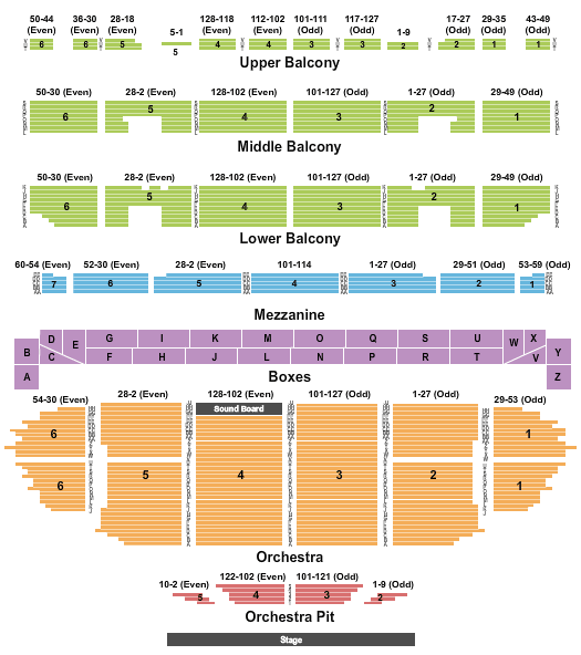 Fabulous Fox Theatre Book Of Mormon Seating Chart